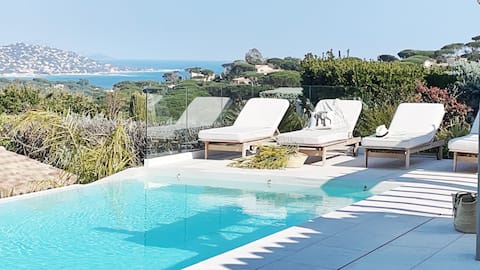 Beautiful Sainte Maxime villa, sea and golf view