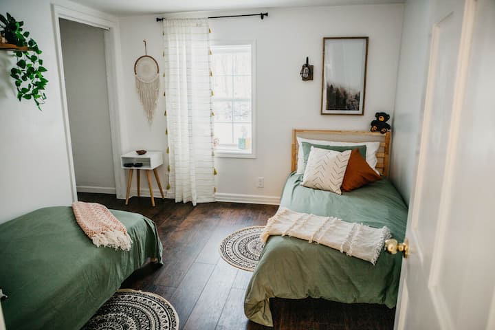 Two single beds with plenty of room