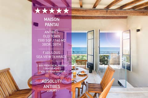 Popular Airbnb listing: Old Antibes Retreat – 3BR, Terrace & Sea View in Antibes