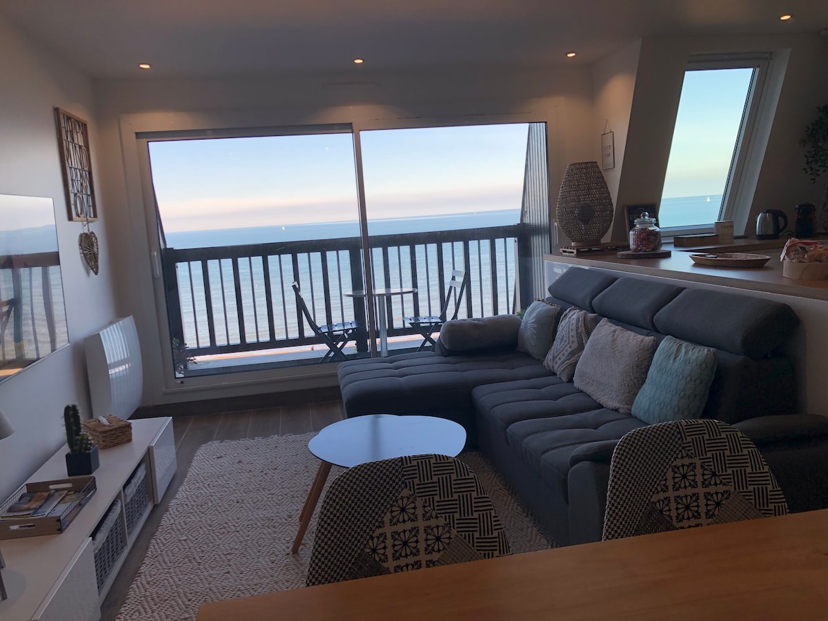 Top performing Airbnb: Duplex with terrace and exceptional sea views in Cabourg