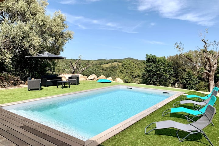 Villa A Fica Indiana 110m2 Avec Piscine Et Jardin - Corsica