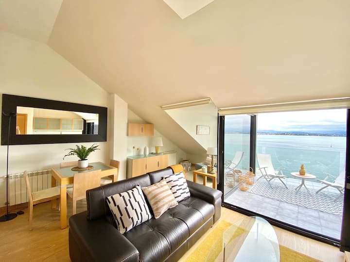 Piso En El Centro,con Terraza,vistas A Mar Y Playa - Santander