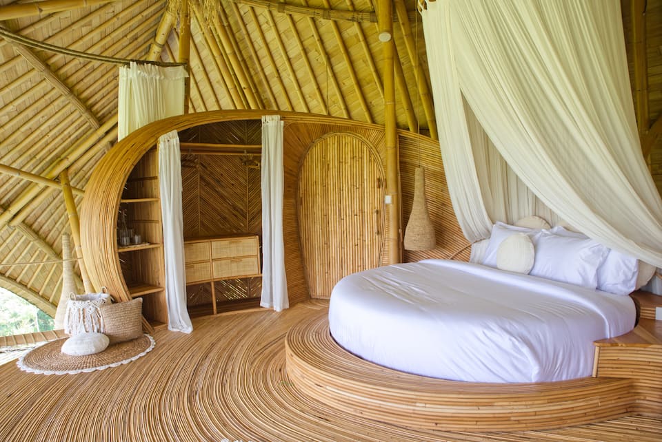 Oniria, a bamboo villa above the rice terraces, Rendang, Bali, Indonesia, photo 5 of 10