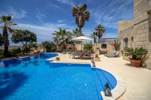 Relax at Gozo's Bebbuxa Farmhouse: Pool & BBQ