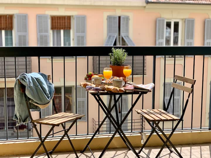 Spacious 2-bedroom Apartment  Port Of Nice, Terraces, Ac, Near Beach - Nizza