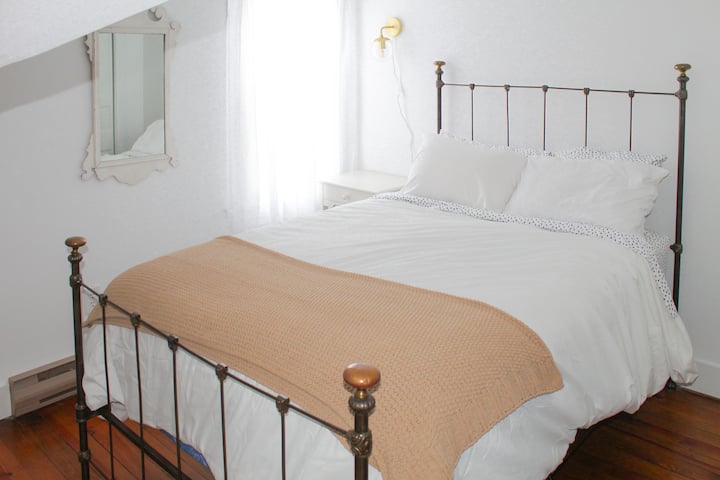 Bedroom 3 - Same layout as Bedroom 2 *please notice slanted ceilings due to the historic architecture of the house*