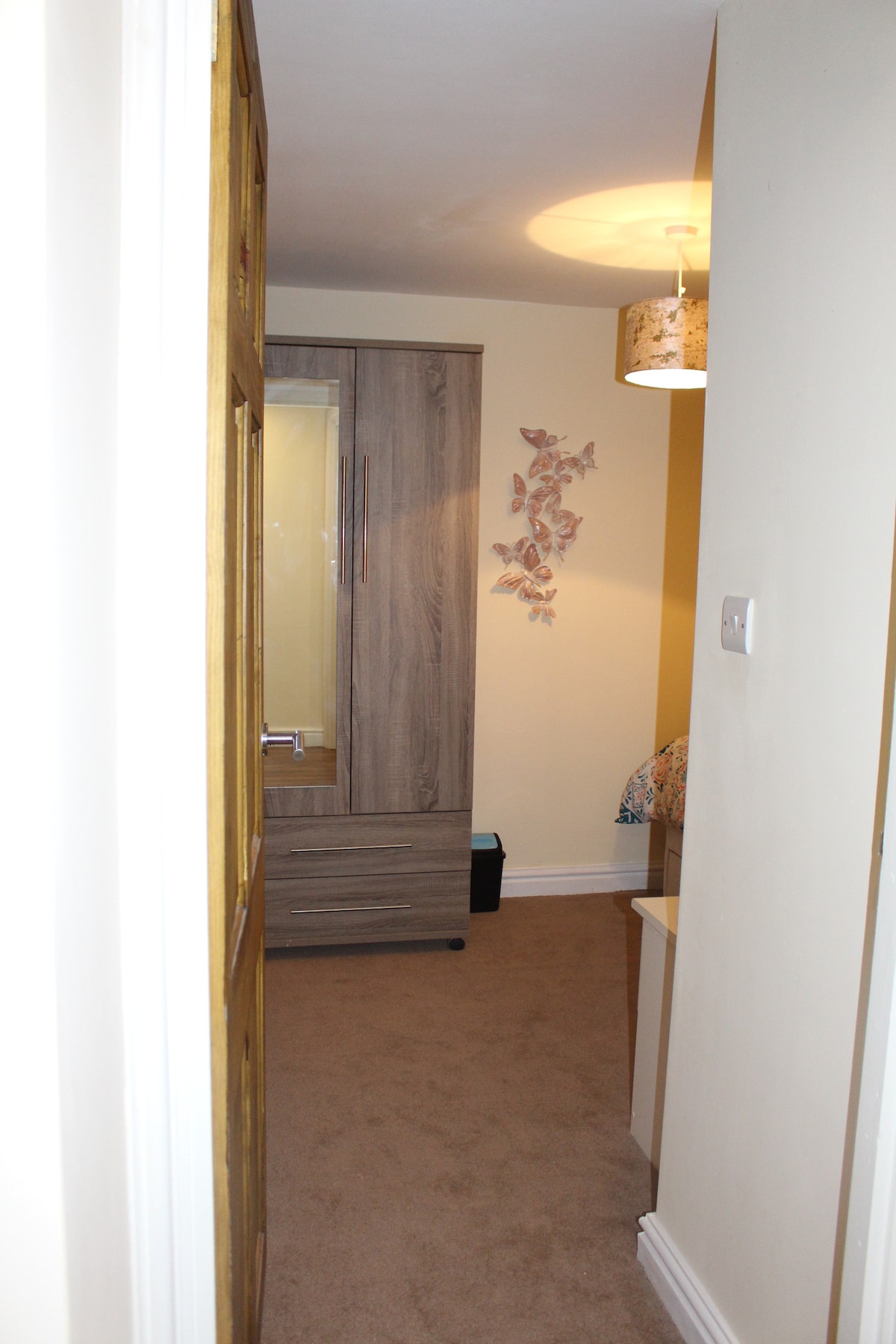 Трета спална соба, закачалки за гардероба со единечен кревет и комплет извлекувања