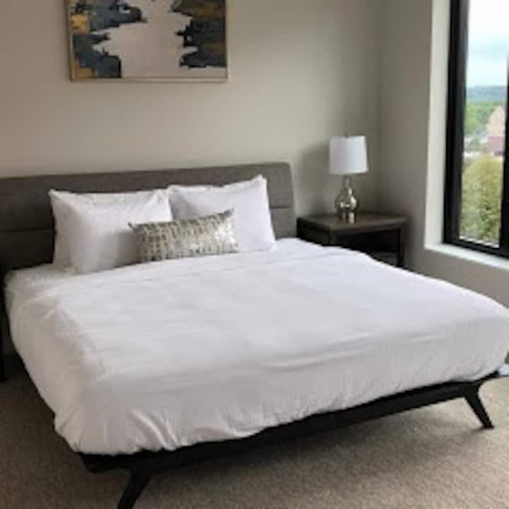 King bed in a master bedroom