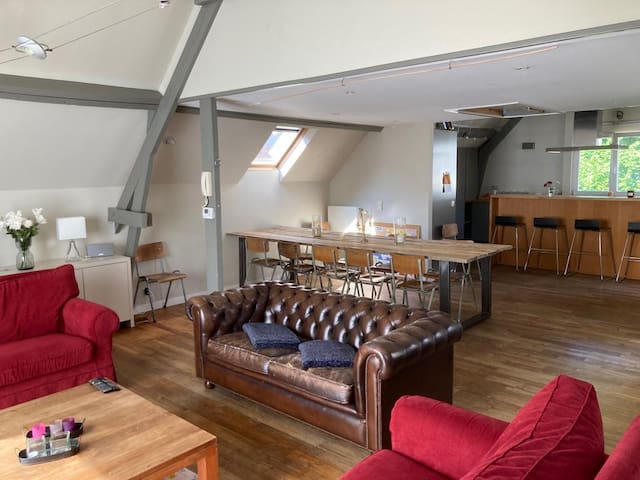 Maison arrière avec jardin