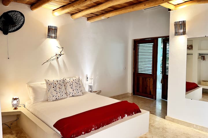 Bedroom 2, access to side porch