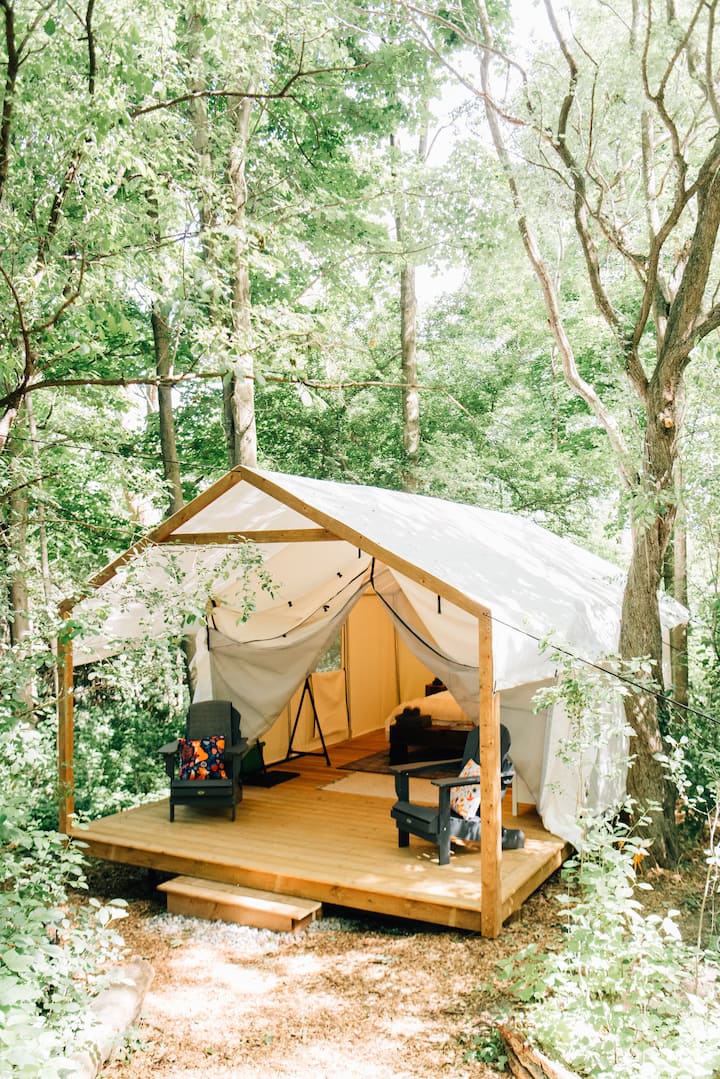 Luxury Glamping on Elora Sunflower Farm Fox Farm stays for Rent in