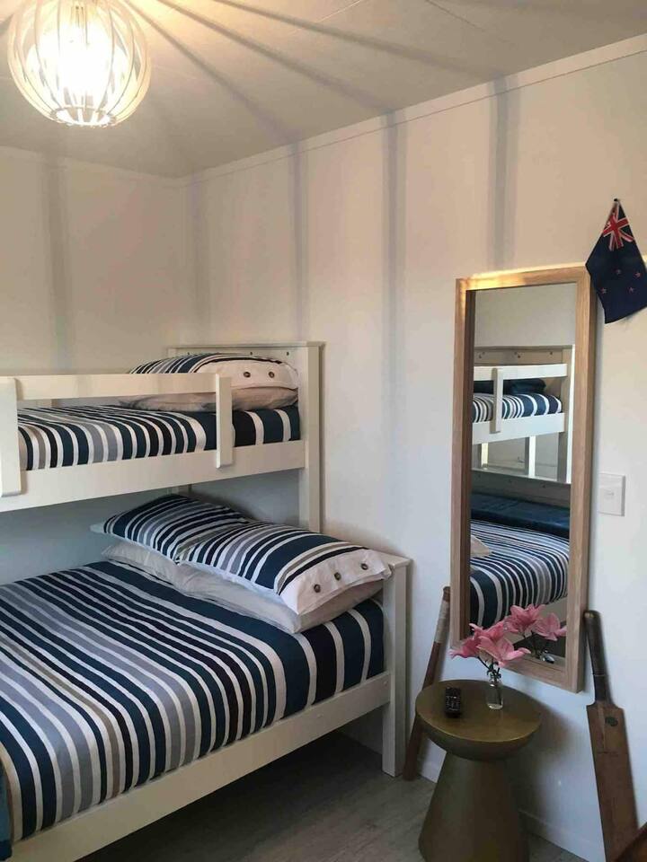 2nd Bedroom has fabulous bunk beds, double with single above, both have very comfortable mattresses and fresh linen is provided
