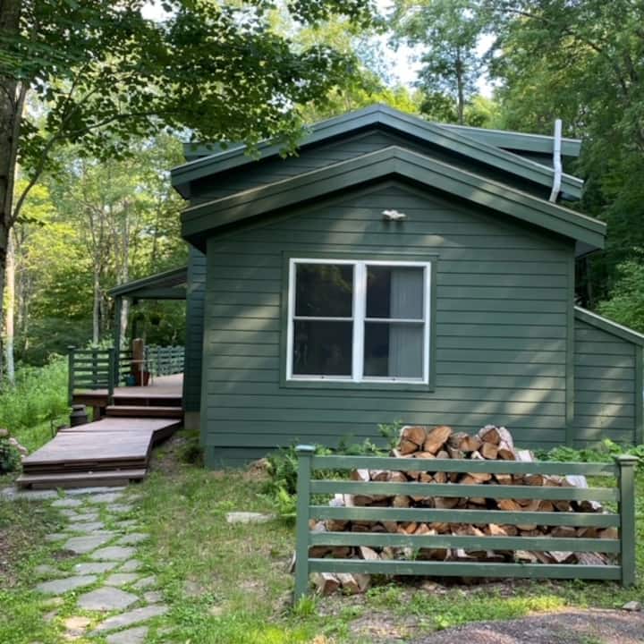 Upstate NY Private Forest Retreat w Cedar Hot Tub Houses for Rent in