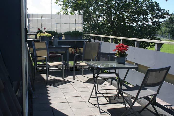 Art studio with rooftop