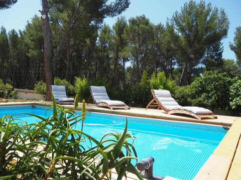 Villa 6 people/pool/jacuzzi/pétanque 15 km Bandol