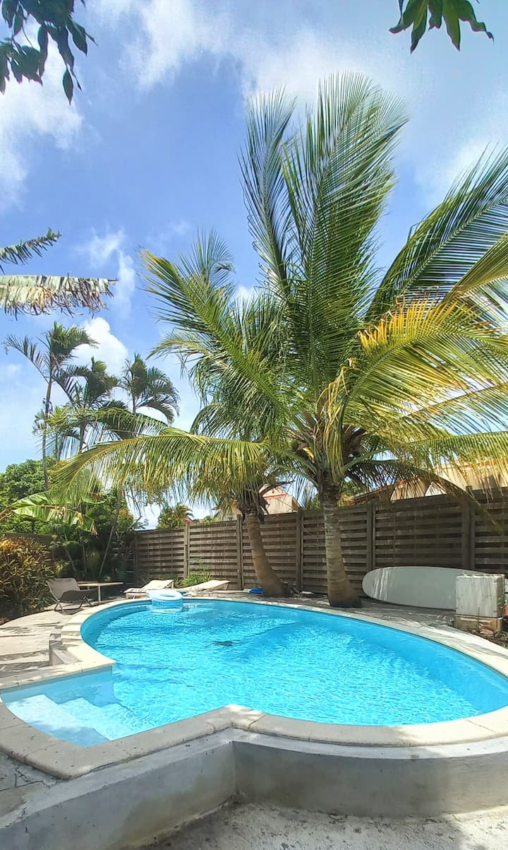 Villa Pomme Cannelle Avec Piscine Et Plage Privée - Martinique