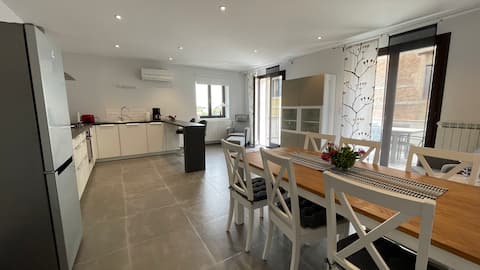 Modern apartment large terrace and beautiful view