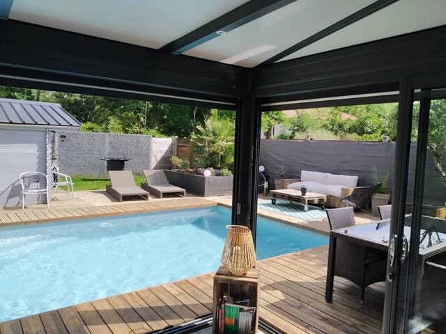 Villa + piscine chauffée entre Lacanau et Bordeaux gallery image 2