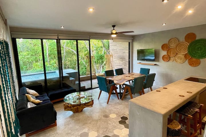 Jungle Vibe Artisanal Design | 2bd Private Pool - Tulum