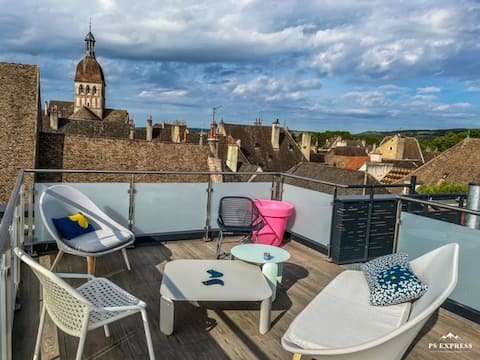 Top Airbnb: Luxury, roof terrace: Unique in Beaune à Beaune