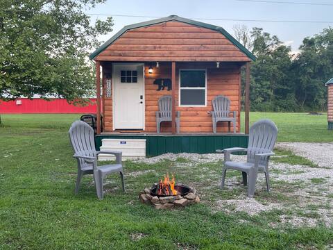 THE KNOTTY PINE TINY CABIN 7 MIN WALK TO CAVERNS!