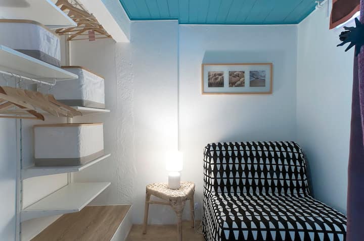 Interior roomInterior room with single sofa bed with single sofa bed
