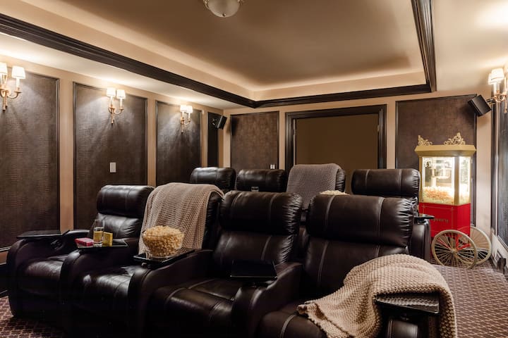 Lounge in my personal movie theater and celebrate the next generation of Olympians.