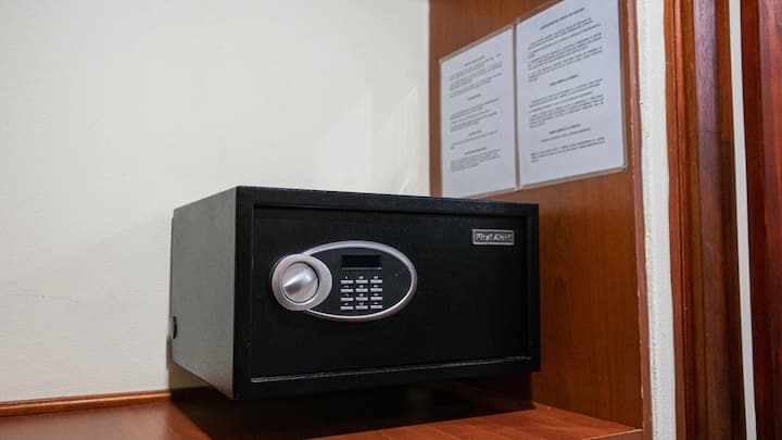 Safe in master bedroom