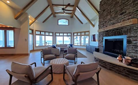 Stunning, Lakefront Home with Private Beach