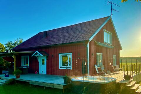 Nice countryside villa with hot tub and porch