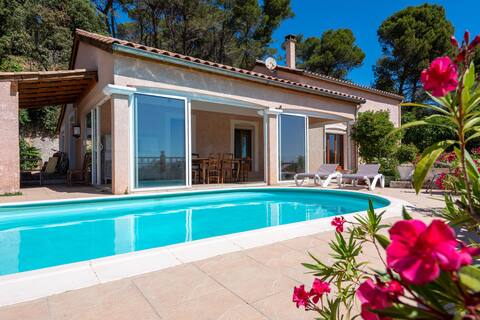 House with a pool and beautiful view