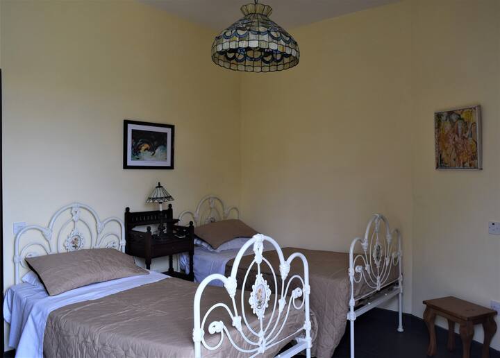 camera da letto con letto matrimoniale o due singoli, bagno privato, A/C,  terrazza con vista su una delle piu' belle valli di Gozo, confortevole e luminosa