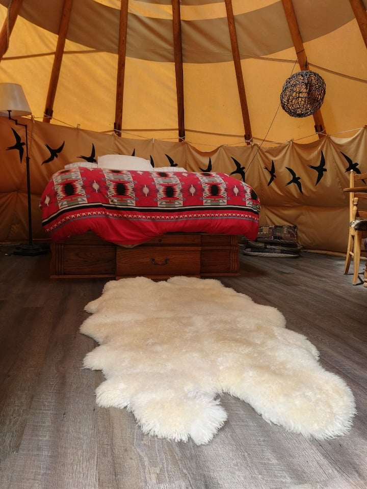 Lupine Mountain Luxury Tipi with Hot Tub in Missoula, Montana, United
