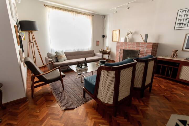 Exclusive Home in Roma Norte | Terrace & Fireplace gallery image 4