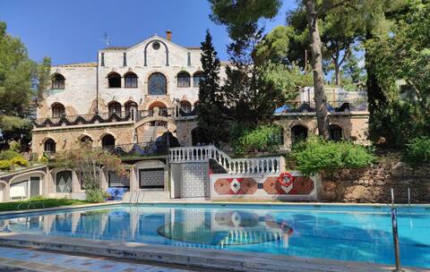 Family room with balcony.