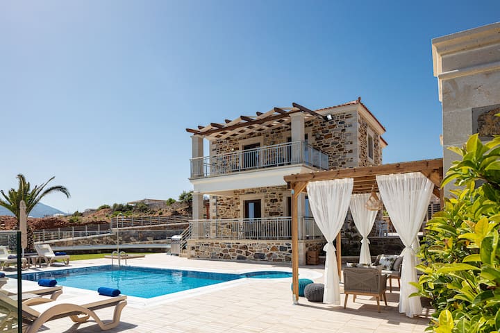 Agapi Villa II, a Seaside Retreat with Pool & BBQ