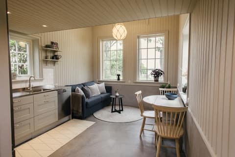 Newly built accommodation with sea view.