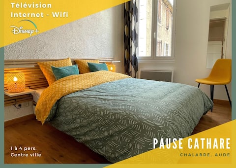 ★ PAUSE CATHARE ★ CENTRE VILLE  ★ 2-4 PERS ★WIFI★
