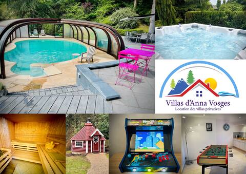 Villa250m² heated SWIMMING POOL🏊‍♂️ SPA&SAUNA🫶🏻foosball🛖Kota