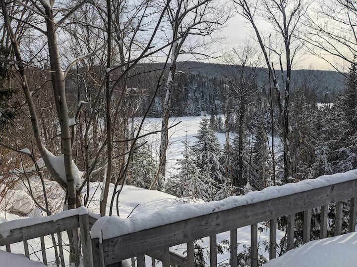 Lake Front★Hot Tub★Amazing View in Complete Nature Chalets for Rent