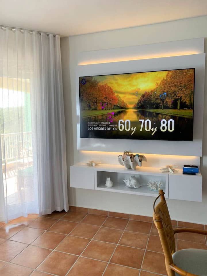 Entertainment Center with Smart TV