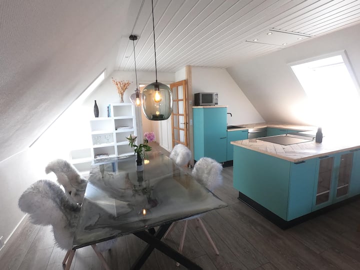Lovely apartment with room for the wood-burning stove