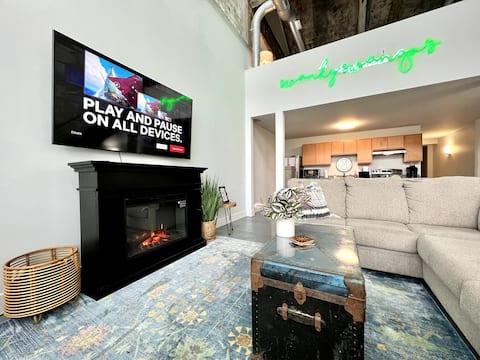 Swanky loft at Historic Peters Cartridge Factory