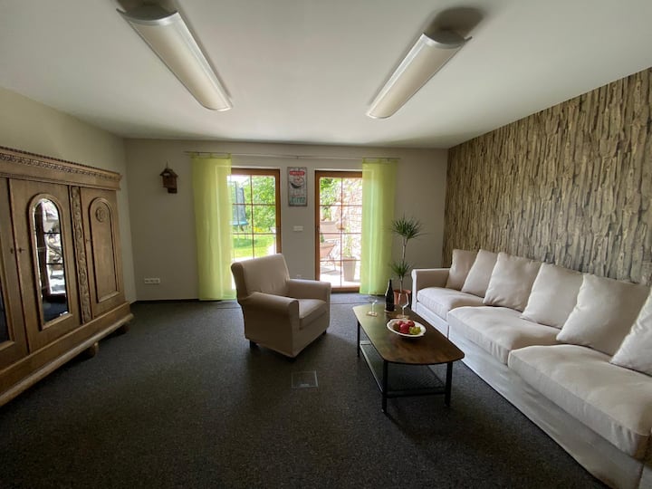 Living room with sleeping coach 1.40 x 2.00 m