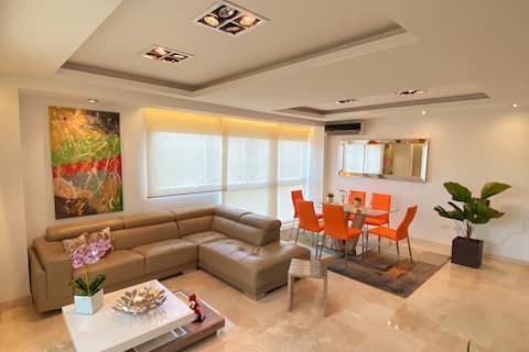 Luxurious loft-style apartment.