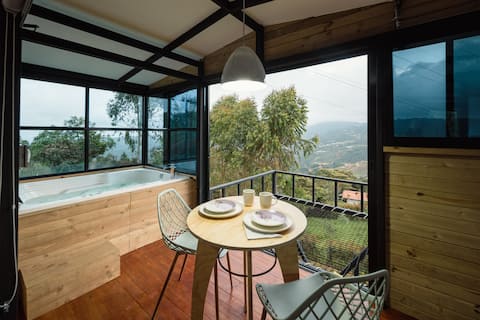 El Colibrí • ecoCabaña • SANTA ELENA • Jacuzzi