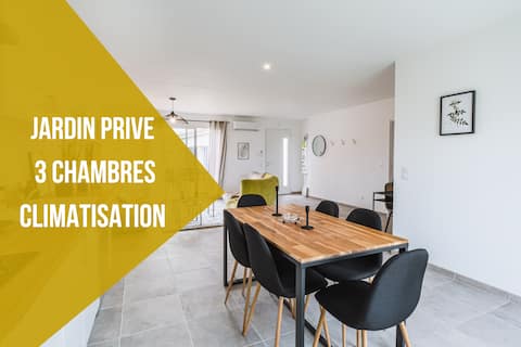 3 Bedrooms Private★ Garden, ★ Beach 12 minutes away ★