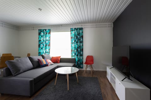 Top performing Airbnb: Spacious two-room apartment near the center of Kuusamo in Pohjois Pohjanmaa
