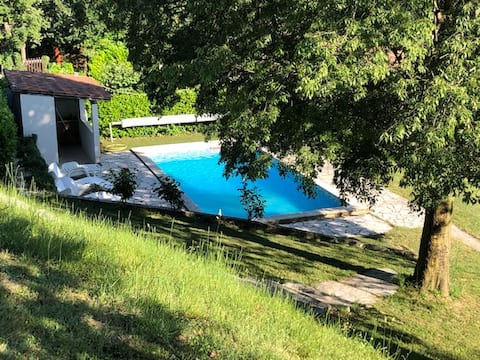 Family home with a pool