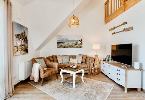 Baltic Sea Blue Timeless & Modern maisonette apartment